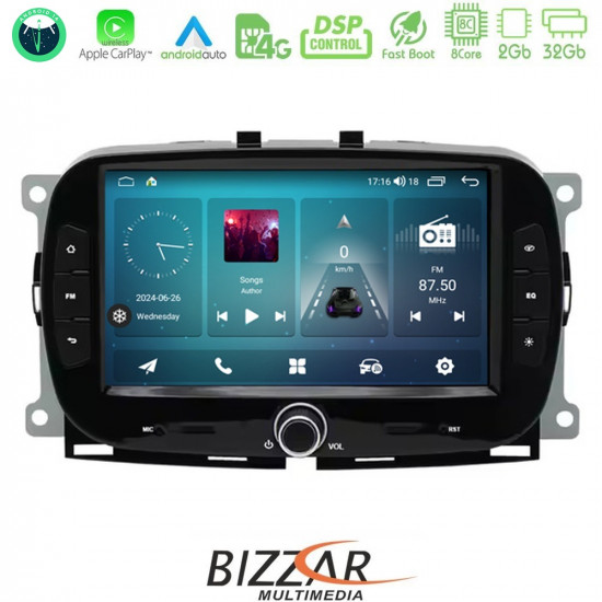 Bizzar Fiat 500 2016> 8core Android14 2+32GB Navigation Multimedia Deckless 7? με Carplay/AndroidAuto (OEM Style) Bizzar Fiat 500 2016> 8core Android14 2+32GB Navigation Multimedia Deckless 7? με Carplay/AndroidAuto (OEM Style)