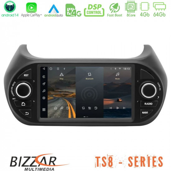 Bizzar Fiat Fiorino/Citroen Nemo/Peugeot Bipper 8core Android14 4+64GB Navigation Multimedia Deckless 7 με Carplay/AndroidAuto (OEM Style) Bizzar Fiat Fiorino/Citroen Nemo/Peugeot Bipper 8core Android14 4+64GB Navigation Multimedia Deckless 7 με Carplay/AndroidAuto (OEM Style)