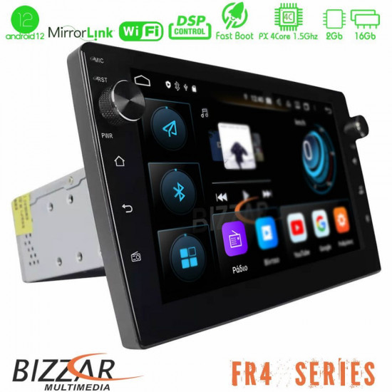 Bizzar FR4 Series 4Core Android12 2+16GB Navigation Multimedia Tablet 10? (1DIN)