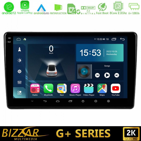 Bizzar G+ Series Alfa Romeo 159/Brera/Spider 8Core Android12 6+128GB Navigation Multimedia Tablet 9 Bizzar G+ Series Alfa Romeo 159/Brera/Spider 8Core Android12 6+128GB Navigation Multimedia Tablet 9