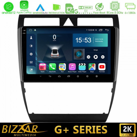 Bizzar G+ Series Audi A6 (C5) 1997-2004 8core Android12 6+128GB Navigation Multimedia Tablet 9 Bizzar G+ Series Audi A6 (C5) 1997-2004 8core Android12 6+128GB Navigation Multimedia Tablet 9