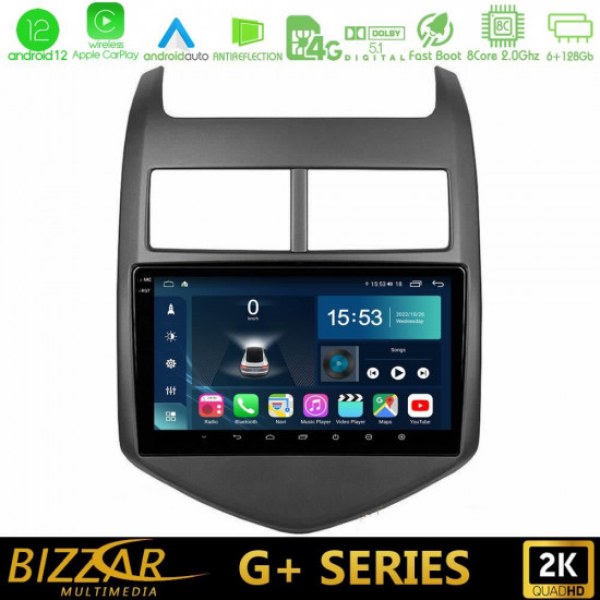 Bizzar G+ Series Chevrolet Aveo 2011-2017 8core Android12 6+128GB Navigation Multimedia Tablet 9 Bizzar G+ Series Chevrolet Aveo 2011-2017 8core Android12 6+128GB Navigation Multimedia Tablet 9
