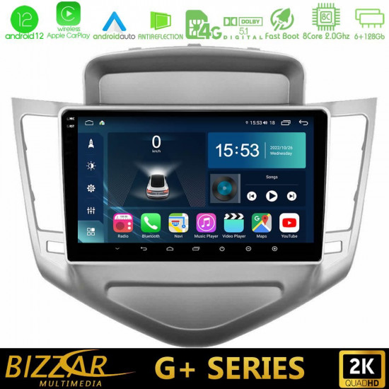 Bizzar G+ Series Chevrolet Cruze 2009-2012 8core Android12 6+128GB Navigation Multimedia Tablet 9 Bizzar G+ Series Chevrolet Cruze 2009-2012 8core Android12 6+128GB Navigation Multimedia Tablet 9