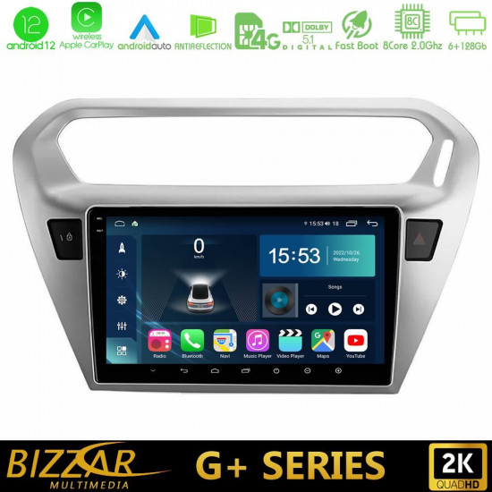 Bizzar G+ Series Citroen C-Elysee / Peugeot 301 8Core Android12 6+128GB Navigation Multimedia Tablet 9 Bizzar G+ Series Citroen C-Elysee / Peugeot 301 8Core Android12 6+128GB Navigation Multimedia Tablet 9