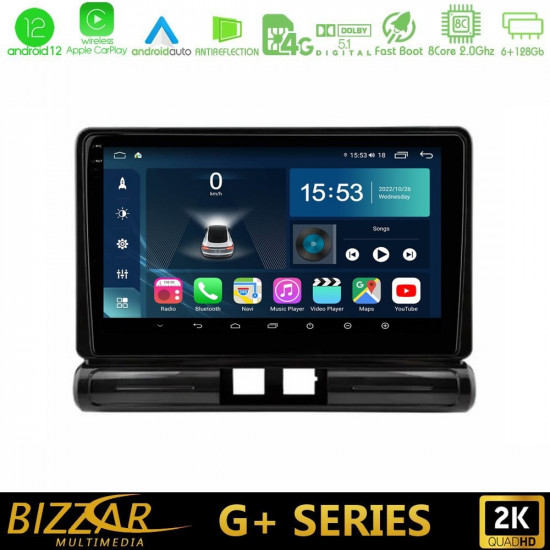 Bizzar G+ Series Citroen C3 2016-> 8core Android12 6+128GB Navigation Multimedia Tablet 9