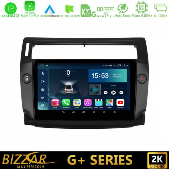 Bizzar G+ Series Citroen C4 2004-2010 8core Android12 6+128GB Navigation Multimedia Tablet 9 Bizzar G+ Series Citroen C4 2004-2010 8core Android12 6+128GB Navigation Multimedia Tablet 9