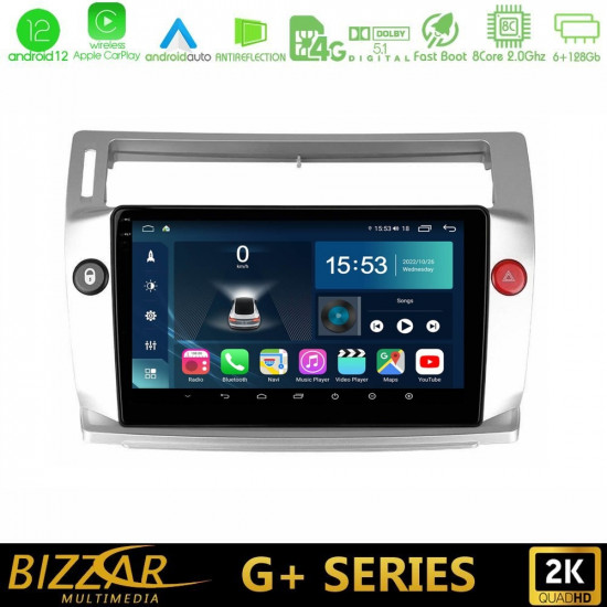 Bizzar G+ Series Citroen C4 2004-2010 8core Android12 6+128GB Navigation Multimedia Tablet 9 Bizzar G+ Series Citroen C4 2004-2010 8core Android12 6+128GB Navigation Multimedia Tablet 9
