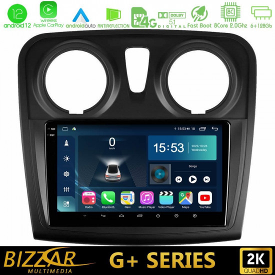 Bizzar G+ Series Dacia Dokker 2014-2021 8core Android12 6+128GB Navigation Multimedia Tablet 9 Bizzar G+ Series Dacia Dokker 2014-2021 8core Android12 6+128GB Navigation Multimedia Tablet 9
