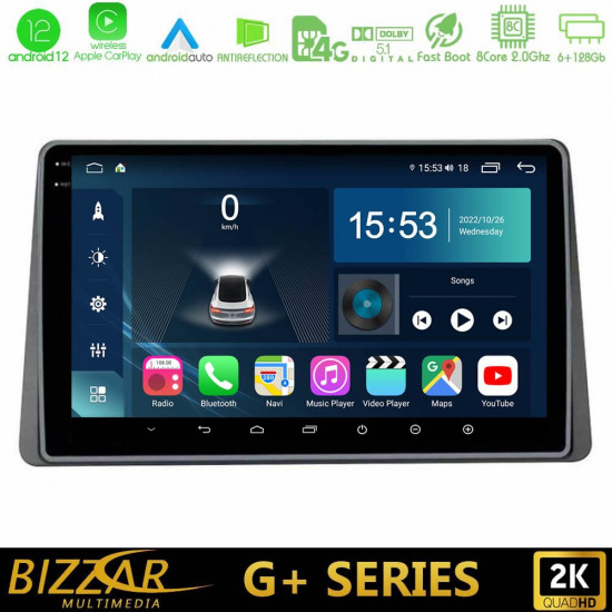 Bizzar G+ Series Dacia Duster 2019-gt; 8Core Android12 6+128GB Navigation Multimedia Tablet 10