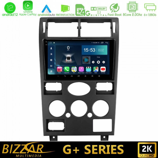Bizzar G+ Series Ford Mondeo 2001-2004 8Core Android12 6+128GB Navigation Multimedia Tablet 9 Bizzar G+ Series Ford Mondeo 2001-2004 8Core Android12 6+128GB Navigation Multimedia Tablet 9