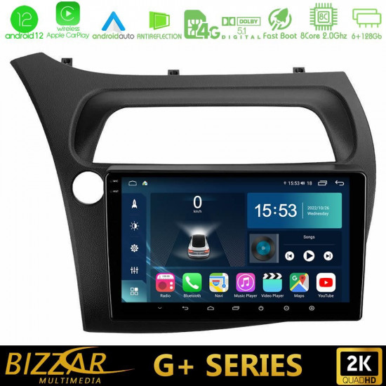 Bizzar G+ Series Honda Civic Hatchback 8core Android12 6+128GB Navigation Multimedia Tablet 9 Bizzar G+ Series Honda Civic Hatchback 8core Android12 6+128GB Navigation Multimedia Tablet 9