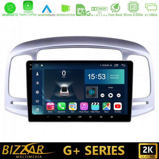 Bizzar G+ Series Hyundai Accent 2006-2011 8core Android12 6+128GB Navigation Multimedia Tablet 9 Bizzar G+ Series Hyundai Accent 2006-2011 8core Android12 6+128GB Navigation Multimedia Tablet 9