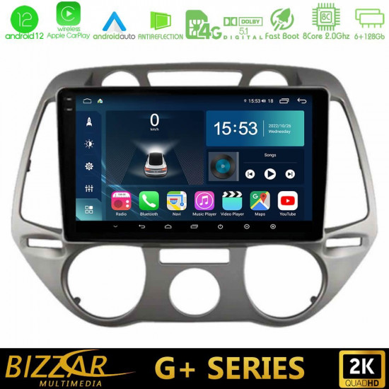 Bizzar G+ Series Hyundai i20 2009-2012 Manual A/C 8core Android12 6+128GB Navigation Multimedia Tablet 9 Bizzar G+ Series Hyundai i20 2009-2012 Manual A/C 8core Android12 6+128GB Navigation Multimedia Tablet 9