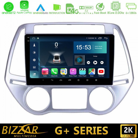 Bizzar G+ Series Hyundai i20 2012-2014 8core Android12 6+128GB Navigation Multimedia Tablet 9 Bizzar G+ Series Hyundai i20 2012-2014 8core Android12 6+128GB Navigation Multimedia Tablet 9