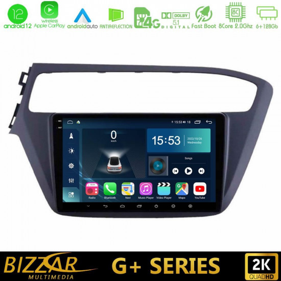 Bizzar G+ Series Hyundai i20 2018-2020 8core Android12 6+128GB Navigation Multimedia Tablet 9 Bizzar G+ Series Hyundai i20 2018-2020 8core Android12 6+128GB Navigation Multimedia Tablet 9
