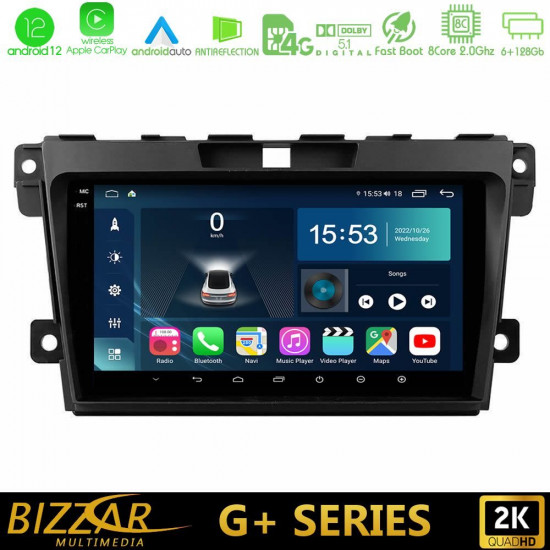 Bizzar G+ Series Mazda CX-7 2007-2011 8core Android12 6+128GB Navigation Multimedia Tablet 9 Bizzar G+ Series Mazda CX-7 2007-2011 8core Android12 6+128GB Navigation Multimedia Tablet 9