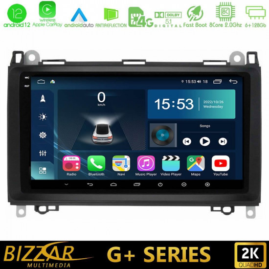 Bizzar G+ Series Mercedes A/B/Vito/Sprinter Class 8core Android12 6+128GB Navigation Multimedia 9 Bizzar G+ Series Mercedes A/B/Vito/Sprinter Class 8core Android12 6+128GB Navigation Multimedia 9