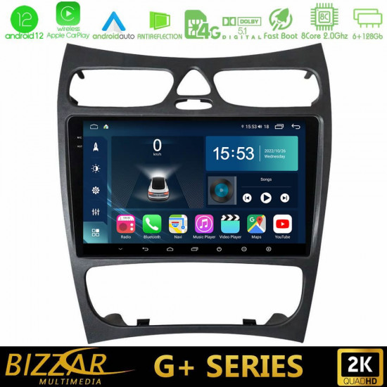 Bizzar G+ Series Mercedes CLK Class W209 2000-2004 8Core Android12 6+128GB Navigation Multimedia Tablet 9 Bizzar G+ Series Mercedes CLK Class W209 2000-2004 8Core Android12 6+128GB Navigation Multimedia Tablet 9