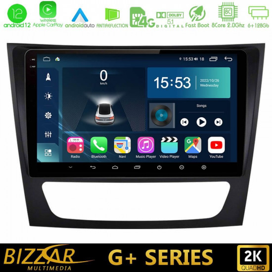 Bizzar G+ Series Mercedes E Class / CLS Class 8core Android12 6+128GB Navigation Multimedia 9 Bizzar G+ Series Mercedes E Class / CLS Class 8core Android12 6+128GB Navigation Multimedia 9