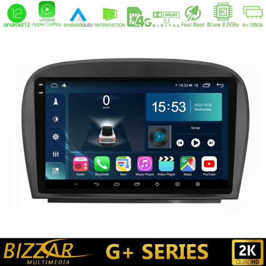 Bizzar G+ Series Mercedes SL Class 2005-2011 8Core Android12 6+128GB Navigation Multimedia Tablet 9 Bizzar G+ Series Mercedes SL Class 2005-2011 8Core Android12 6+128GB Navigation Multimedia Tablet 9