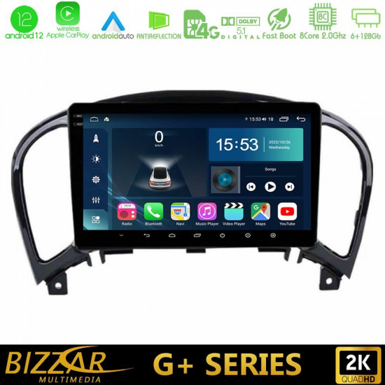 Bizzar G+ Series Nissan Juke 8core Android12 6+128GB Navigation Multimedia Tablet 9 Bizzar G+ Series Nissan Juke 8core Android12 6+128GB Navigation Multimedia Tablet 9