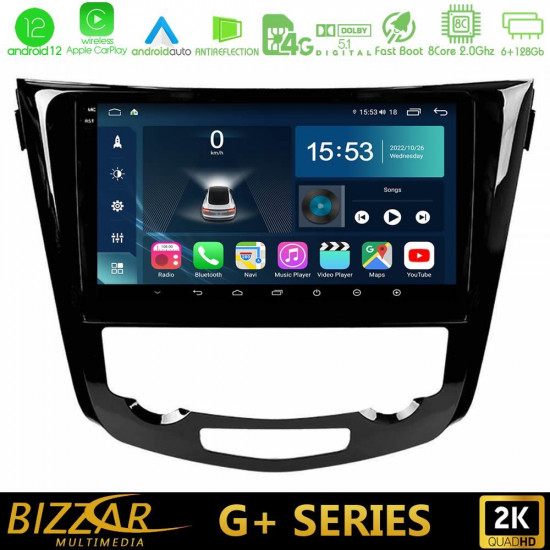 Bizzar G+ Series Nissan Qashqai J11 (AUTO A/C) 8core Android12 6+128GB Navigation Multimedia Tablet 10 Bizzar G+ Series Nissan Qashqai J11 (AUTO A/C) 8core Android12 6+128GB Navigation Multimedia Tablet 10