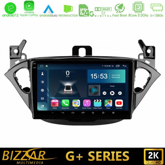 Bizzar G+ Series Opel Corsa E/Adam 8core Android12 6+128GB Navigation Multimedia Tablet 9 Bizzar G+ Series Opel Corsa E/Adam 8core Android12 6+128GB Navigation Multimedia Tablet 9