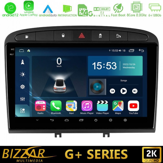 Bizzar G+ Series Peugeot 308/RCZ 8core Android12 6+128GB Navigation Multimedia Tablet 9 Bizzar G+ Series Peugeot 308/RCZ 8core Android12 6+128GB Navigation Multimedia Tablet 9