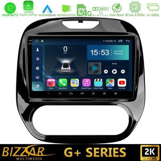 Bizzar G+ Series Renault Captur 2013-2019 (Manual AC) 8core Android12 6+128GB Navigation Multimedia Tablet 9 Bizzar G+ Series Renault Captur 2013-2019 (Manual AC) 8core Android12 6+128GB Navigation Multimedia Tablet 9
