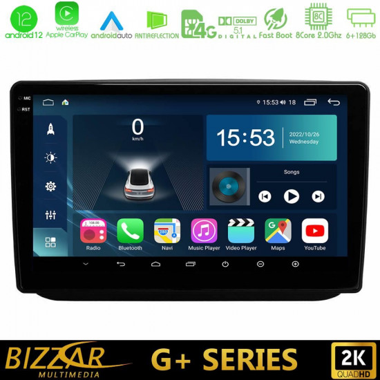 Bizzar G+ Series Skoda Fabia 2007-2014 8core Android12 6+128GB Navigation Multimedia Tablet 10 Bizzar G+ Series Skoda Fabia 2007-2014 8core Android12 6+128GB Navigation Multimedia Tablet 10