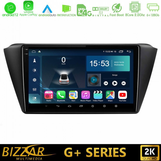 Bizzar G+ Series Skoda Fabia 2015-2021 8core Android12 6+128GB Navigation Multimedia Tablet 9 Bizzar G+ Series Skoda Fabia 2015-2021 8core Android12 6+128GB Navigation Multimedia Tablet 9