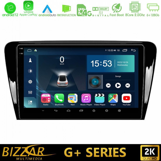 Bizzar G+ Series Skoda Octavia 7 8core Android12 6+128GB Navigation Multimedia Tablet 10 Bizzar G+ Series Skoda Octavia 7 8core Android12 6+128GB Navigation Multimedia Tablet 10