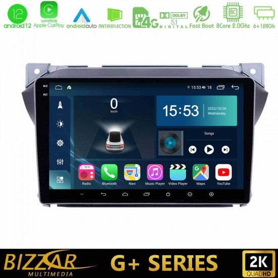 Bizzar G+ Series Suzuki Alto - Nissan Pixo 8core Android12 6+128GB Navigation Multimedia Tablet 9 Bizzar G+ Series Suzuki Alto - Nissan Pixo 8core Android12 6+128GB Navigation Multimedia Tablet 9