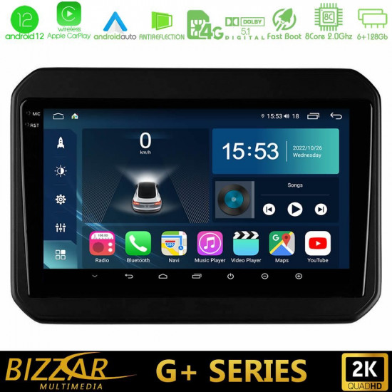 Bizzar G+ Series Suzuki Ignis 8core Android12 6+128GB Navigation Multimedia Tablet 9 Bizzar G+ Series Suzuki Ignis 8core Android12 6+128GB Navigation Multimedia Tablet 9
