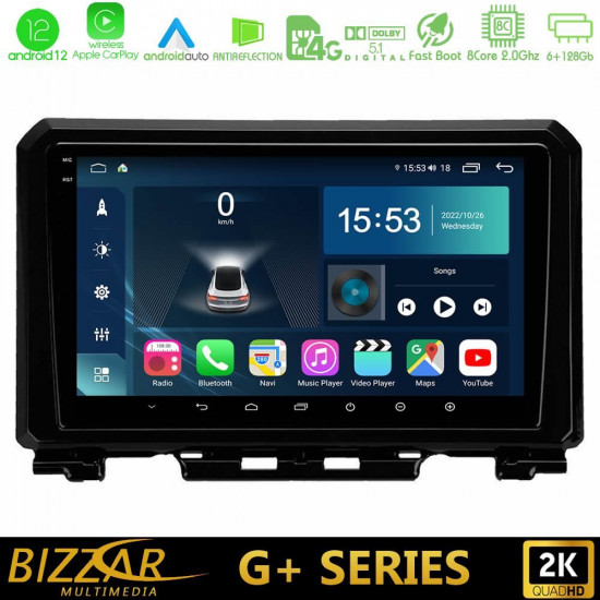 Bizzar G+ Series Suzuki Jimny 2018-2022 8core Android12 6+128GB Navigation Multimedia Tablet 9 Bizzar G+ Series Suzuki Jimny 2018-2022 8core Android12 6+128GB Navigation Multimedia Tablet 9