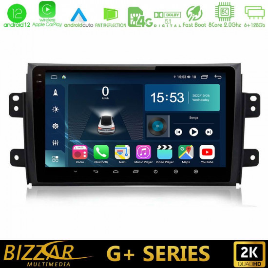 Bizzar G+ Series Suzuki SX4 2006-2014 Fiat Sedici 2006-2014 8core Android12 6+128GB Navigation Multimedia Tablet 9 Bizzar G+ Series Suzuki SX4 2006-2014 Fiat Sedici 2006-2014 8core Android12 6+128GB Navigation Multimedia Tablet 9