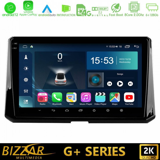 Bizzar G+ Series Toyota Corolla 2019-2022 8core Android12 6+128GB Navigation Multimedia Tablet 10 Bizzar G+ Series Toyota Corolla 2019-2022 8core Android12 6+128GB Navigation Multimedia Tablet 10