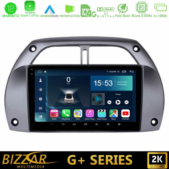 Bizzar G+ Series Toyota RAV4 2001 - 2006 8core Android12 6+128GB Navigation Multimedia Tablet 9 Bizzar G+ Series Toyota RAV4 2001 - 2006 8core Android12 6+128GB Navigation Multimedia Tablet 9