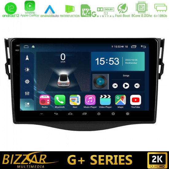 Bizzar G+ Series Toyota RAV4 8core Android12 6+128GB Navigation Multimedia 9 Bizzar G+ Series Toyota RAV4 8core Android12 6+128GB Navigation Multimedia 9