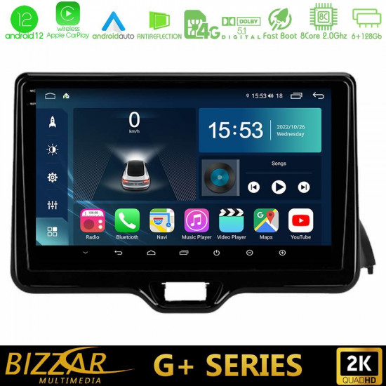 Bizzar G+ Series Toyota Yaris 2020-gt; 8Core Android12 6+128GB Navigation Multimedia Tablet 10 Bizzar G+ Series Toyota Yaris 2020-gt; 8Core Android12 6+128GB Navigation Multimedia Tablet 10
