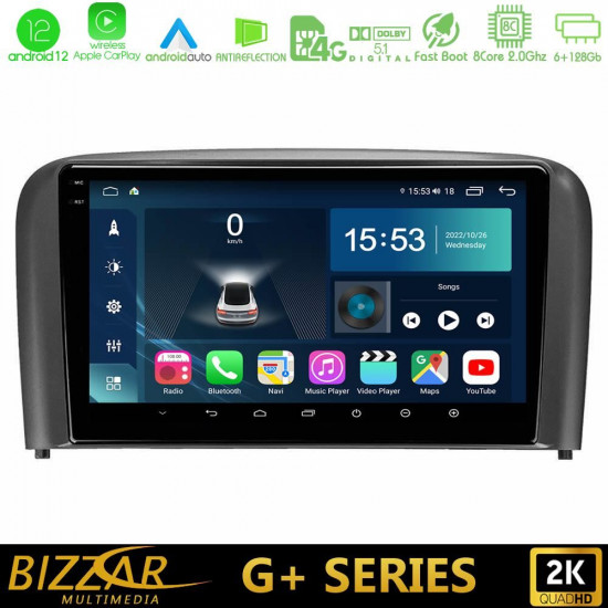 Bizzar G+ Series Volvo S80 1998-2006 8core Android12 6+128GB Navigation Multimedia Tablet 9 Bizzar G+ Series Volvo S80 1998-2006 8core Android12 6+128GB Navigation Multimedia Tablet 9