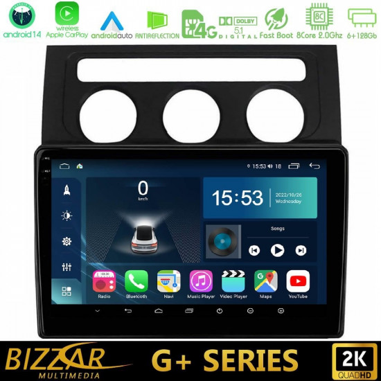 Bizzar G+ Series VW Touran 2003-2011 8Core Android12 6+128GB Navigation Multimedia Tablet 10 Bizzar G+ Series VW Touran 2003-2011 8Core Android12 6+128GB Navigation Multimedia Tablet 10