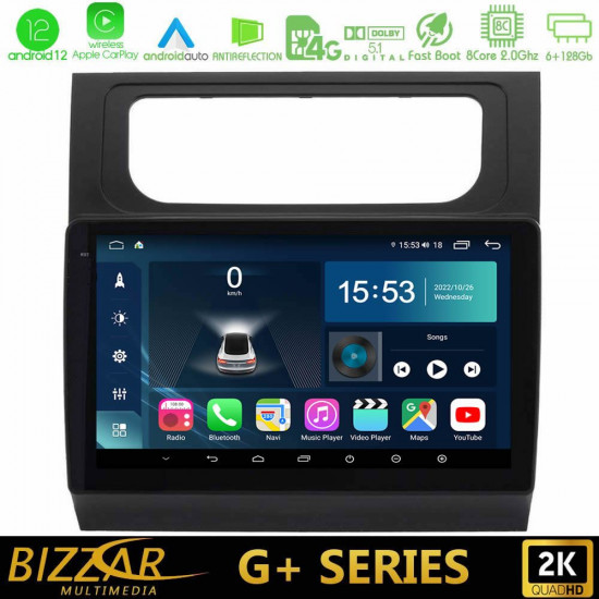 Bizzar G+ Series VW Touran 2011-2015 (Auto A/C) 8Core Android12 6+128GB Navigation Multimedia Tablet 10 Bizzar G+ Series VW Touran 2011-2015 (Auto A/C) 8Core Android12 6+128GB Navigation Multimedia Tablet 10