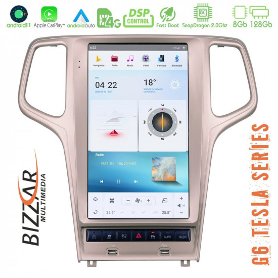 Bizzar Grand Cherokee 2014-2019 Android 11 (8+128GB) Tesla Multimedia Station 13,6 (golden color) Bizzar Grand Cherokee 2014-2019 Android 11 (8+128GB) Tesla Multimedia Station 13,6 (golden color)