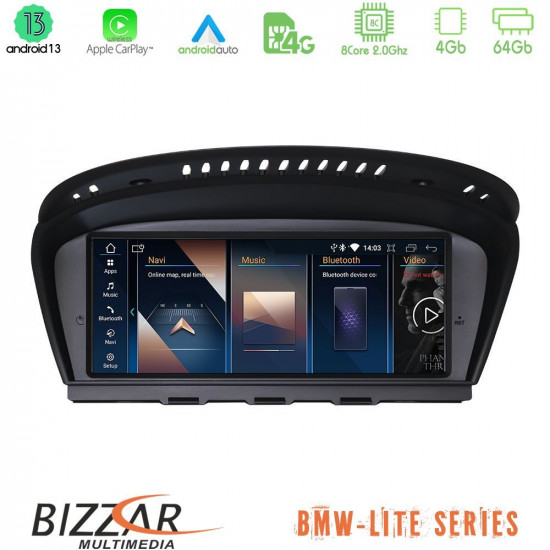 Bizzar Lite Series BMW 3er/5er E90/E92/E60 CIC Android13 8Core (4+64GB) Navigation Multimedia 8.8? HD Bizzar Lite Series BMW 3er/5er E90/E92/E60 CIC Android13 8Core (4+64GB) Navigation Multimedia 8.8? HD