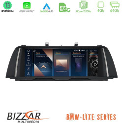 Bizzar Lite Series BMW 5 Series F10/F11 NBT Android13 8Core (4+64GB) Navigation Multimedia 10.25? HD Black Panel (OEM Style)