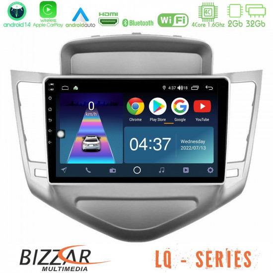 Bizzar LQ Series 4Core Android14 2+32GB Chevrolet Cruze 2009-2012 Navigation Multimedia Tablet 9 Με Carplay - Android Auto Bizzar LQ Series 4Core Android14 2+32GB Chevrolet Cruze 2009-2012 Navigation Multimedia Tablet 9 Με Carplay - Android Auto