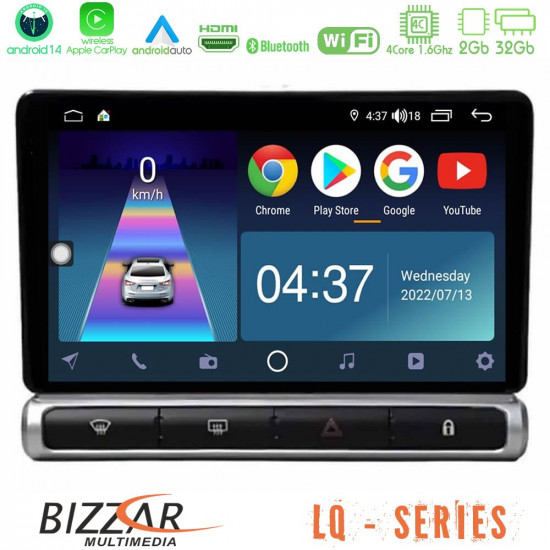 Bizzar LQ Series 4Core Android14 2+32GB Citroen C3 2016-> Navigation Multimedia Tablet 9 Με Carplay - Android Auto Bizzar LQ Series 4Core Android14 2+32GB Citroen C3 2016-> Navigation Multimedia Tablet 9 Με Carplay - Android Auto