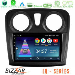 Bizzar LQ Series 4Core Android14 2+32GB    Dacia Dokker 2014-2021 Navigation Multimedia Tablet 9  Με Carplay - Android Auto