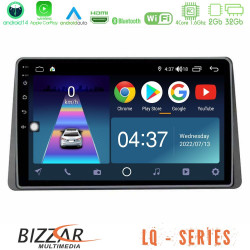 Bizzar LQ Series 4Core Android14 2+32GB Dacia Duster 2019-> Navigation Multimedia Tablet 9 Με Carplay - Android Auto